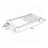 Plancha Grill 1800 W dim. 61 x 32.5 x 6 cm