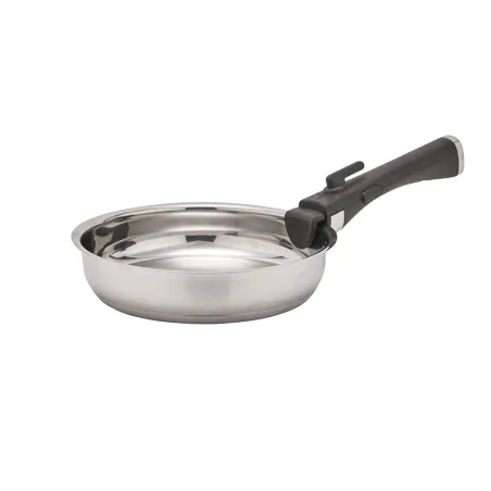 Lot de 3 Poêles acier inoxydable diamètres 20, 24 et 26 cm