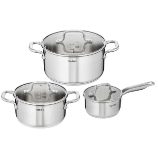 3 casseroles 3 couvercles H816S6 Infinite Ø 16, 18 et 24 cm