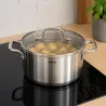 3 casseroles 3 couvercles H816S6 Infinite Ø 16, 18 et 24 cm