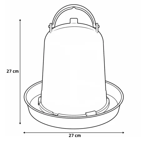 Abreuvoir 5L + Mangeoire 6kg - avec poignée