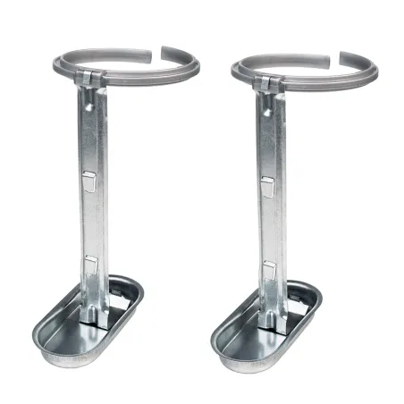 Lot de 2 abreuvoirs porte-bouteille pour cages en plastique gris - NOVITAL