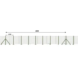 Kit clôture grillagée 80 x 1,50 m - Maille 100x75mm - Fil 2,1mm