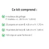 Kit clôture grillagée 80 x 1,20 m - Maille 100x75mm - Fil 2,1mm
