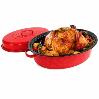 Rôtissoire rouge grand modèle 37x26,5x11,5cm 4L vapeur auto