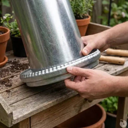 Mangeoires volaille à trémie métal 5kg en lot de 10