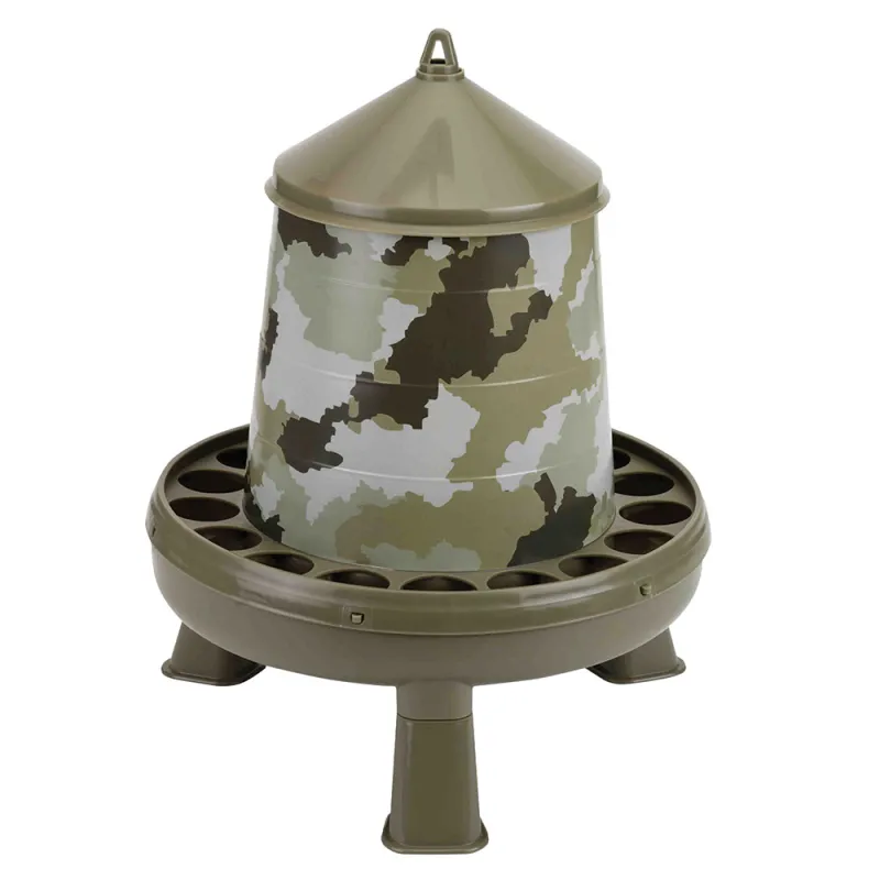 Mangeoire sur pieds surélevés 4 kg camo Ø 33cm H 37,5cm à l'unité