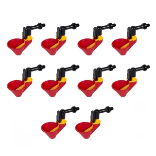 Lot de 10 Abreuvoirs poule à coupelle large diamètre 5 cm Olba