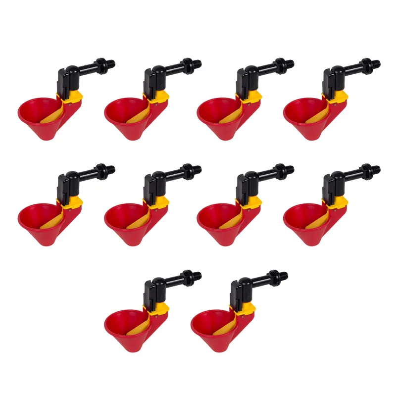 Lot de 10 Abreuvoirs poule à coupelle large diamètre 5 cm Olba