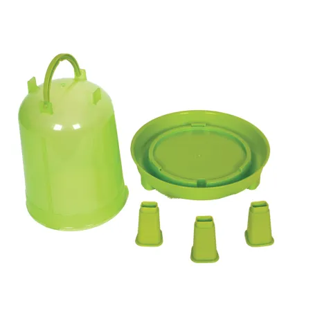 Abreuvoir gradué sur pied avec poignée vert 5L