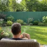 Canisse double face PVC occultant 1,5x5m vert - Occultation résistante et esthétique