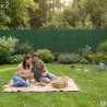 Canisse double face PVC occultant 1,5x5m vert - Occultation résistante et esthétique