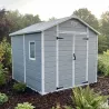 Abri de jardin Lys en plastique 181x231x222cm - Panneaux 12mm & structure aluminium