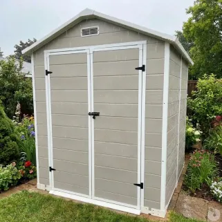 Abri de jardin Lys en plastique 172x173x212,5 cm - Panneaux 12 mm et structure aluminium