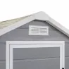 Abri de jardin Lys - 128x94x196cm en plastique résistant avec porte battante