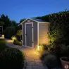 Abri de jardin Lys - 128x94x196cm en plastique résistant avec porte battante