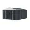Abri de jardin en acier Escaut - Structure robuste avec portes battantes doubles