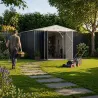 Abri de jardin en acier Escaut - Structure robuste avec portes battantes doubles