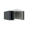 Abri de jardin en acier Escaut - Structure robuste avec portes battantes doubles