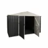 Abri de jardin en acier Escaut - Structure robuste avec portes battantes doubles