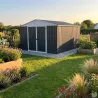 Abri de jardin en acier Escaut - Structure robuste avec portes battantes doubles
