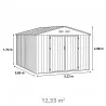 Abri de jardin en acier Escaut - Structure robuste avec portes battantes doubles