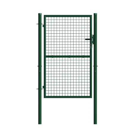 Portillon grillagé 1x1,5m maille 50mm vert avec serrure
