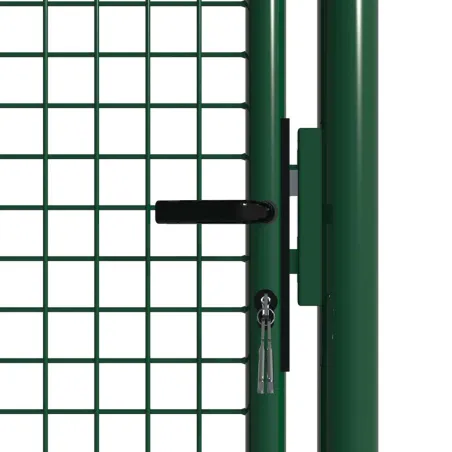 Portillon grillagé 1x1,5m maille 50mm vert avec serrure