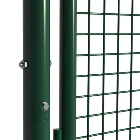 Portillon grillagé 1x1,5m maille 50mm vert avec serrure
