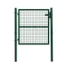Portillon grillagé 1x1m maille 50mm vert avec serrure et poignées
