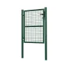 Portillon grillagé 1x1m maille 50mm vert avec serrure et poignées