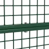 Portillon grillagé 1x1m maille 50mm vert avec serrure et poignées