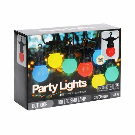 Guirlande lumineuse 20 boules couleur - 14,5 m