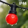 Guirlande lumineuse 20 boules couleur - 14,5 m