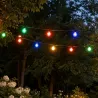 Guirlande lumineuse 20 boules couleur - 14,5 m