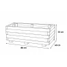 Bac à fleurs rectangulaire bois autoclave 80x40xH33cm Bois autoclave