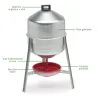 Abreuvoir métal galvanisé 30 L + Mangeoire à trémie anti nuisibles Feedomatic 5kg