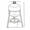 Abreuvoir métal galvanisé 30 L + Mangeoire à trémie anti nuisibles Feedomatic 5kg