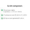 Kit clôture grillagée rigide 40 m - Hauteur 193 cm - Grillage soudé époxy