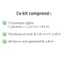 Kit clôture grillagée rigide 30 m - Hauteur 193 cm - Grillage soudé époxy