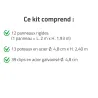 Kit clôture grillagée rigide 24 m - Hauteur 193 cm - Grillage soudé époxy