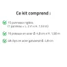 Kit de clôture grillagée rigide 30 m - Hauteur 153 cm - Panneaux galvanisés époxy