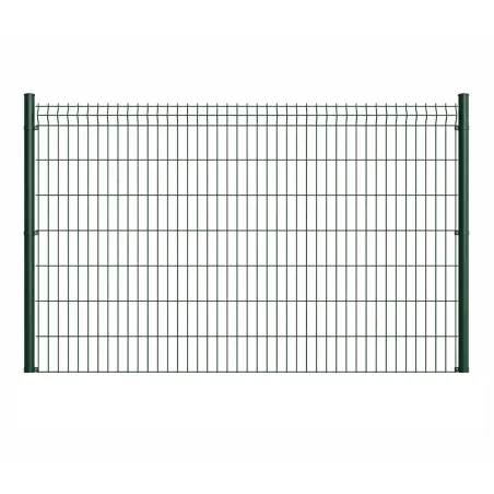 Kit de clôture grillagée rigide 24 m - Hauteur 153 cm - Panneaux galvanisés époxy