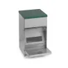 Mangeoire Trémie Anti-Nuisible Rooster 10kg - Acier Galvanisé Gris/Vert