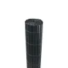 Canisse PVC occultant double face 1,5x5m gris - Kit complet avec fixation
