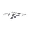 Canisse PVC occultant double face 1,5x5m gris - Kit complet avec fixation