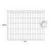 Panneau grillagé rigide 200 x 193 cm - Maille 55x200 mm - Fil galvanisé époxy
