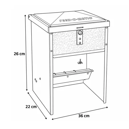Mangeoire à trémie galvanisée 5 kg pour volailles et canards