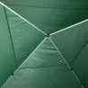 Tonnelle pliante 3x3 m en acier vert avec parois latérales