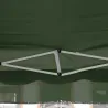 Tonnelle pliante 3x3 m en acier vert avec parois latérales